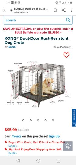 Kong dual door store rust resistant crate