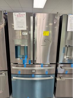 GE Profile 4-door refrigerator with auto dispenser