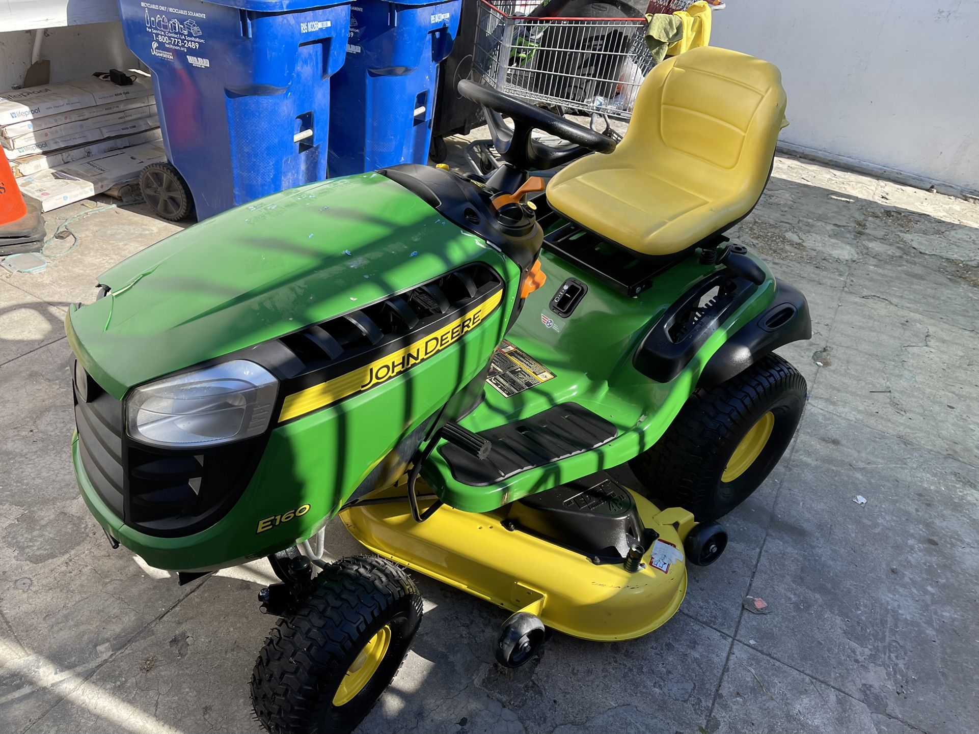 John deere e160 riding online lawn mower & tractor