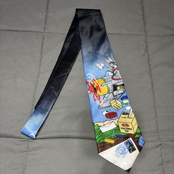 VTG 1997 Looney Tunes Bugs Bunny Flight Pilot Tie Acme Roadrunner Mail TIE