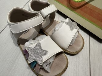 Livie & Luca Girls Leather White Sandals Shoes Size 12