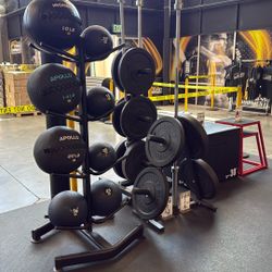 Medicine Balls – Bumper Plates – Olympic Bars – Plyo Boxes – KettleBells – Home Gym – Rubber Flooring