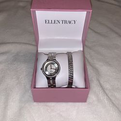 Ellen Tracy Watch And Bracelet Set