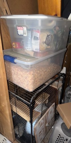 Chinchilla/rodent cage and supplies