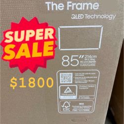 SAMSUNG 85-Inch Class QLED 4K The Frame LS03D Series, Quantum HDR, Art Mode, Anti-Reflection Matte Display Smart TV w/ 