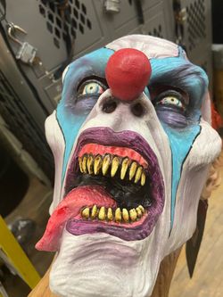 Creepy Clown Halloween Latex Mask
