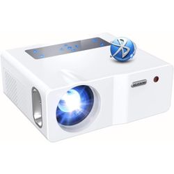 5G WiFi Bluetooth Projector,15000L 450ANSI Native 1080P Mini Outdoor Movie Projector 4K Support,Keystone & Zoom & Foucs,450" Portable Smart LED Home T