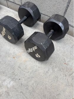 Like new sa gear dumbbells together $135