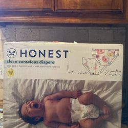NIB Size 1 Honest Diapers 160 Count-FIRM