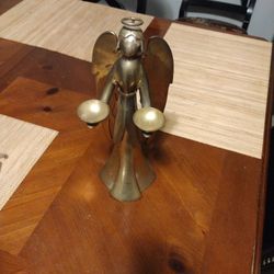 Brass  Christmas  Angel 12in Tall