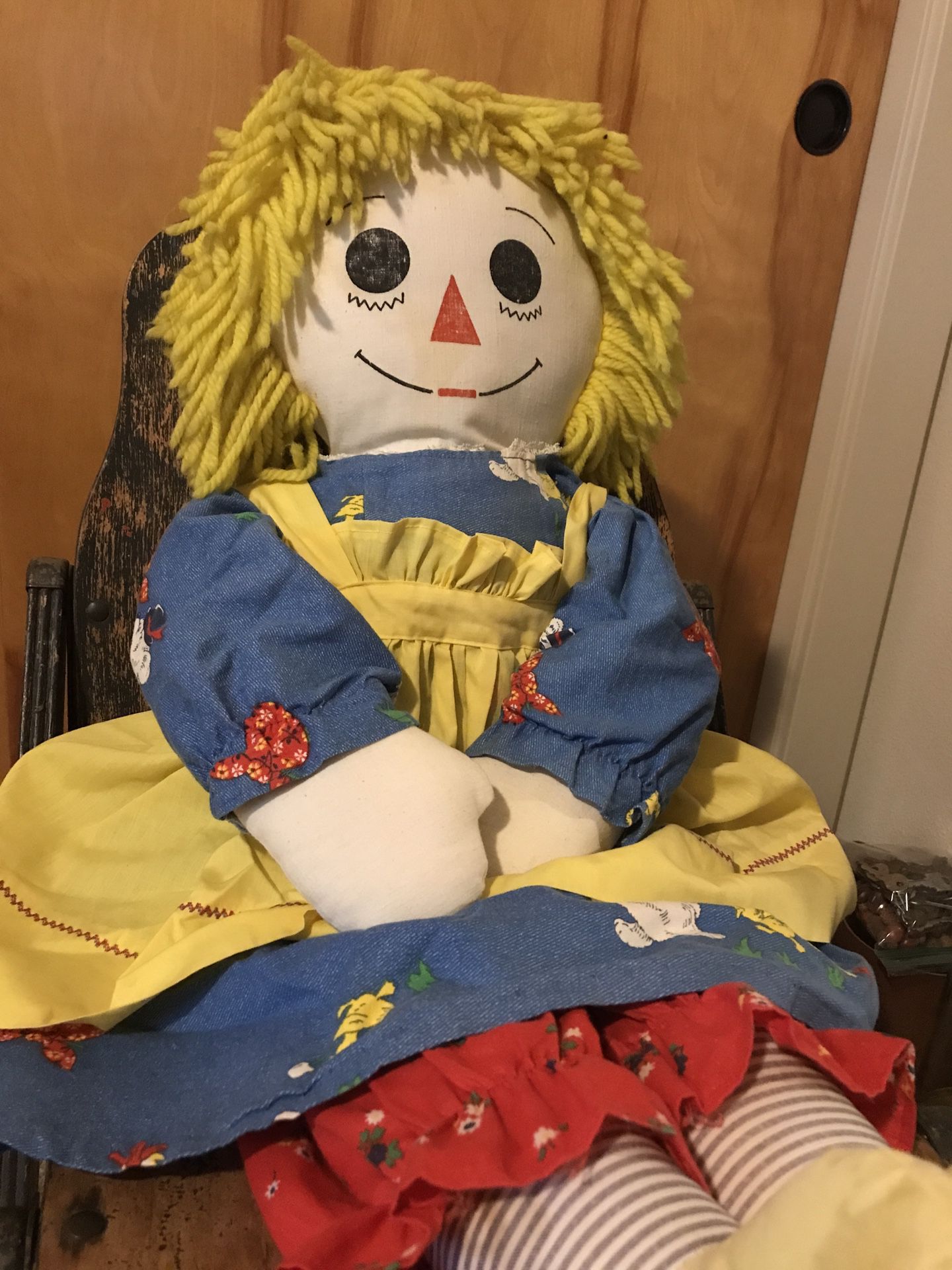 Vintage 1975 Handmade Raggedy Ann Doll 