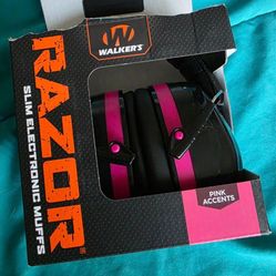 Walker's Razor Slim Electronic Ear Muffs Pink
