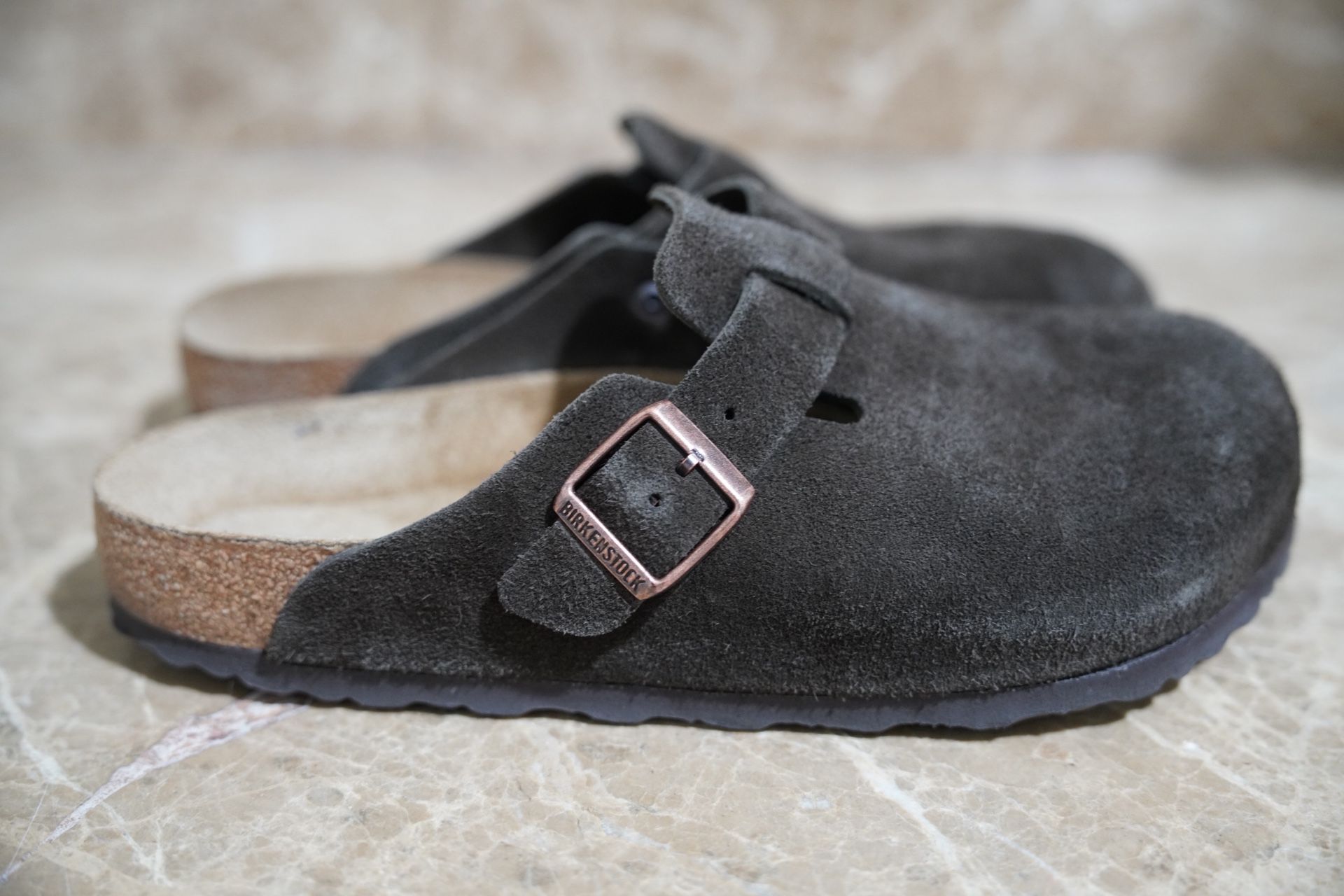 Birkenstock Men's Boston Clogs in Mocha 9-9.5US / 42EU