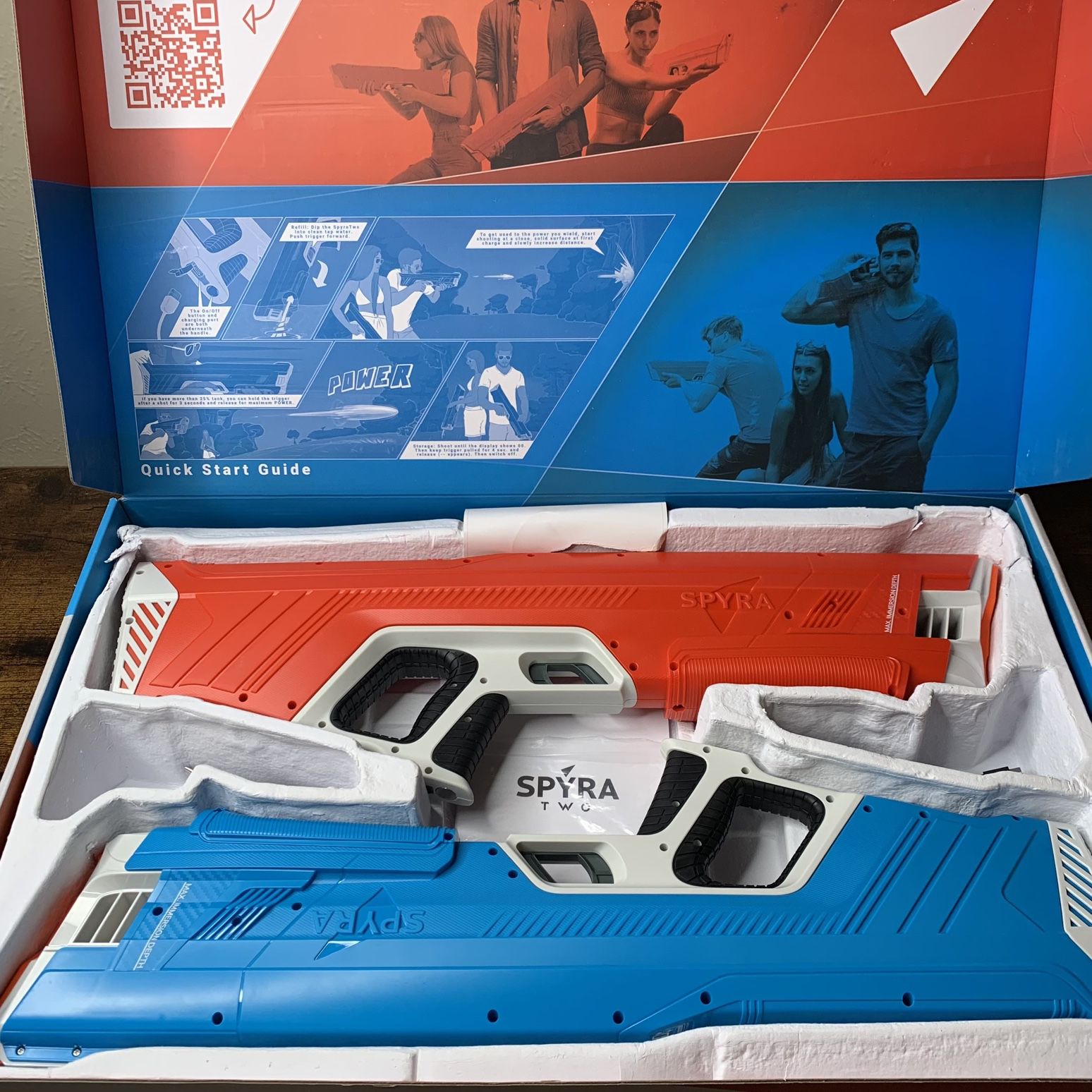Spyra Two Electronic Water Gun Super Blaster Duel Pack Red And Blue Set New  for Sale in San Jose, CA - OfferUp