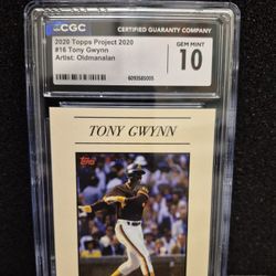 2020 TOPPS PROJECT 2020 TONY GWYNN #16 GEM MINT CGC 10
