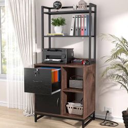 Filing Cabinet With Bookshelf 