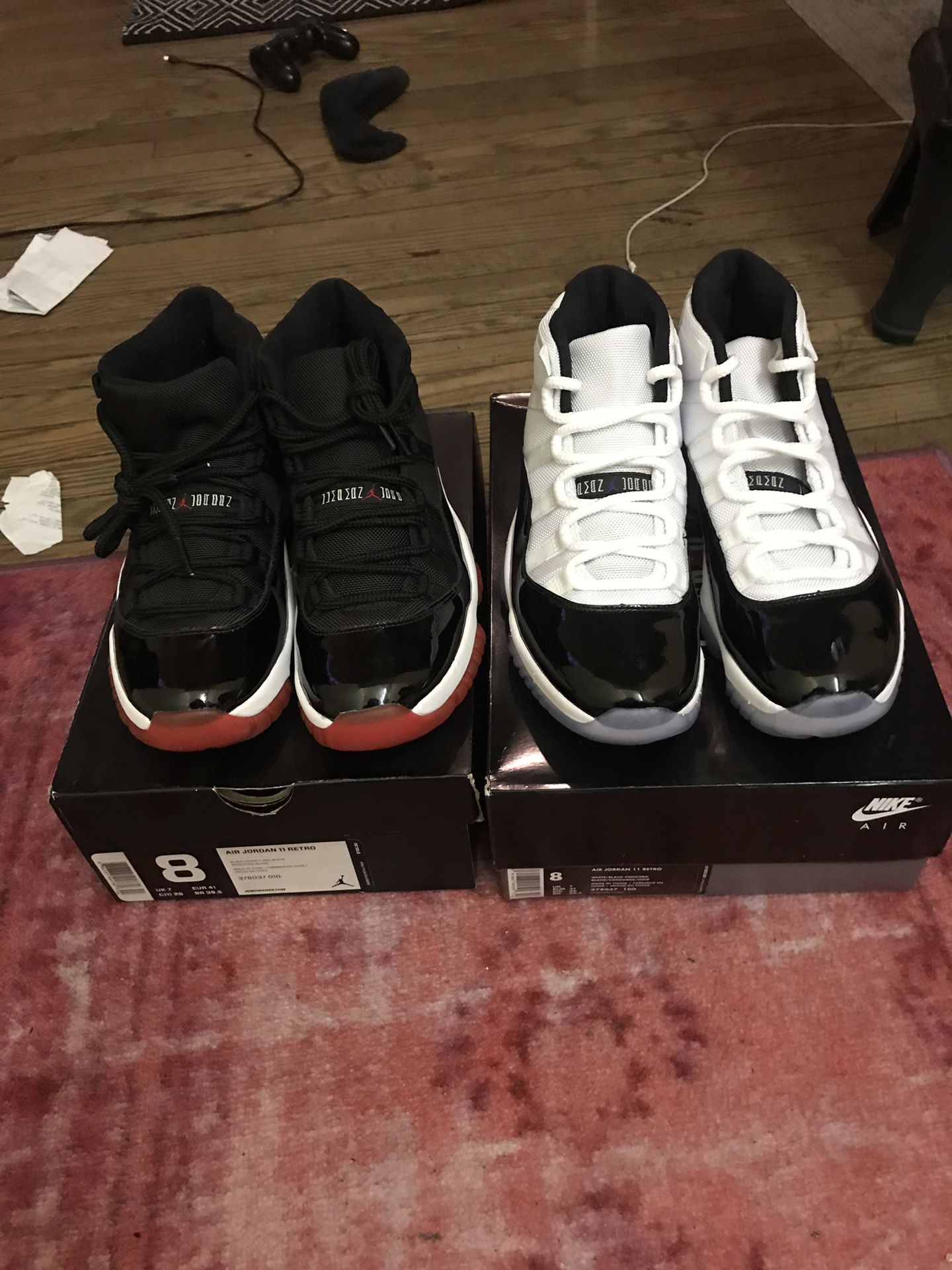 2008 CDP Bred 11 and 2018 Concord 11 both size 8