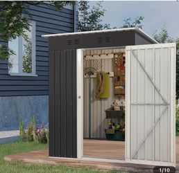 New 3x5ft Metal storage shed—-dark grey