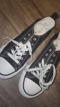 Black Canvas Low-Top Sneakers