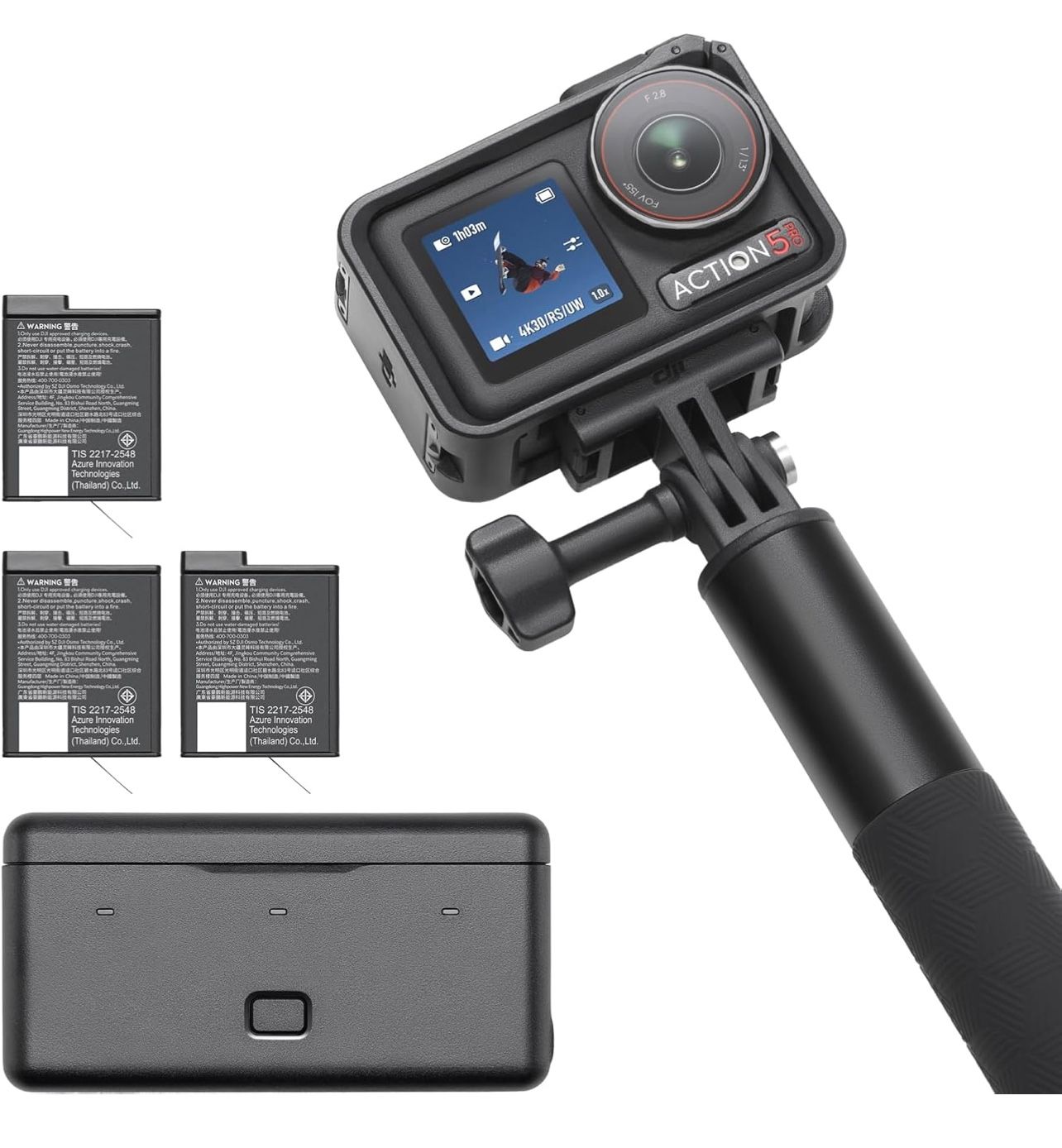 DJI Osmo Action 5 Pro Adventure Combo & DJI Mic Mini (1 TX + 1 RX), Wireless Lavalier Microphone