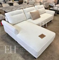 White Boucle Sofa Sectional 