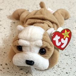 Vintage 1996 Ty Beanie Babies Wrinkles the Bulldog