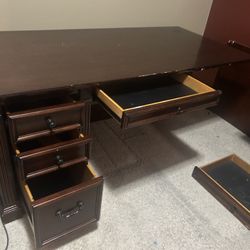 Executive Desk with Stand Alone Lateral File