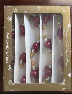 Disney Holiday Collection Mickey Mouse Bead Garland 6 Feet