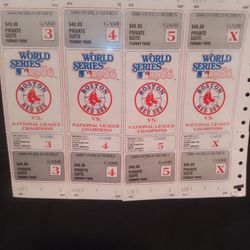 VINTAGE 1986 MLB WORLD SERIES TICKETS 