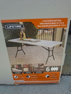 Lifetime 6-Foot Fold-In-Half Table