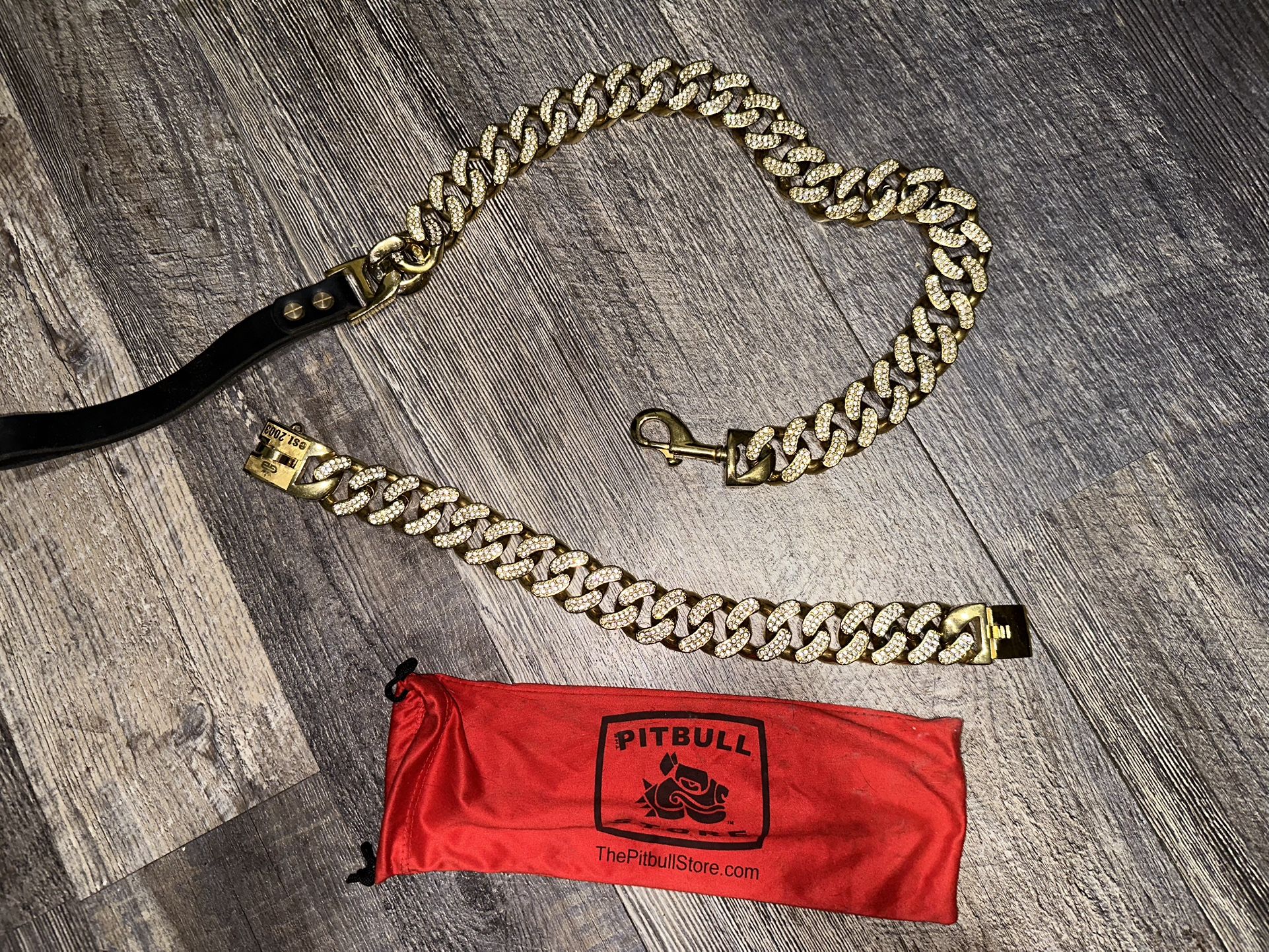 Cuban Link Diamond Dog Leash And Collar