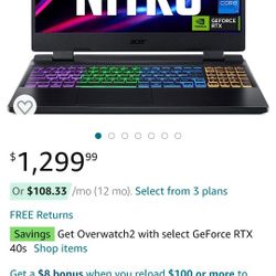 i7 10-Core, RTX 4060, 16GB of RAM, 1TB SSD Acer Nitro 5 Gaming Desktop