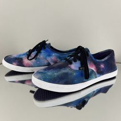 VANS Authentic Lo Pro Purple Blue Galaxy Print Sneakers Thumbnail