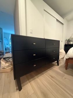 Black Dresser and Night Stand