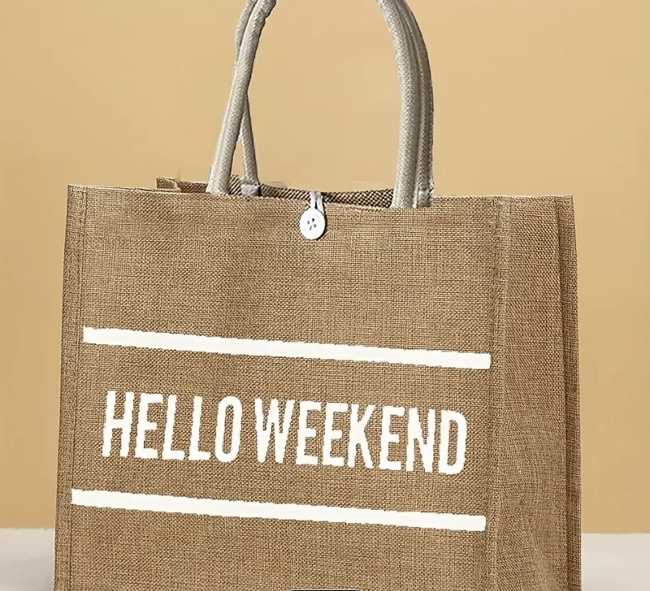 Hello Weekend Print Tote Bag