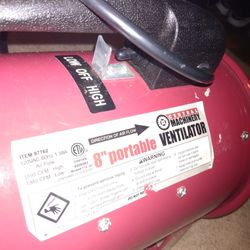 Central Machinery 8" Portable Ventilator