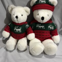 Vintage 1985 Bear Noel Christmas Polar Bears