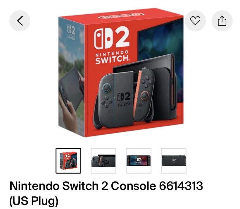 Nintendo Switch 2 $525