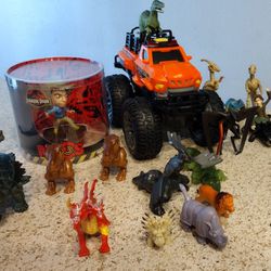 Monster Dinosaurs 🦕 Truck Sounds With Alan Jurassic Park Dinosaurs Dragons Different Figures $30 Cash Firm Price 