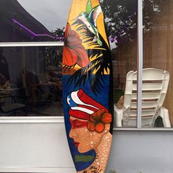 Hand-Painted Surfboard 🌊🏄‍♀️