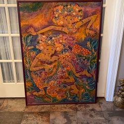 Large Balinese Batik Painting