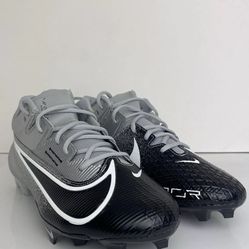 Nike Vapor Edge Elite 360 2 Silver Black White Football Cleats DA5457-003 Sz 10.5