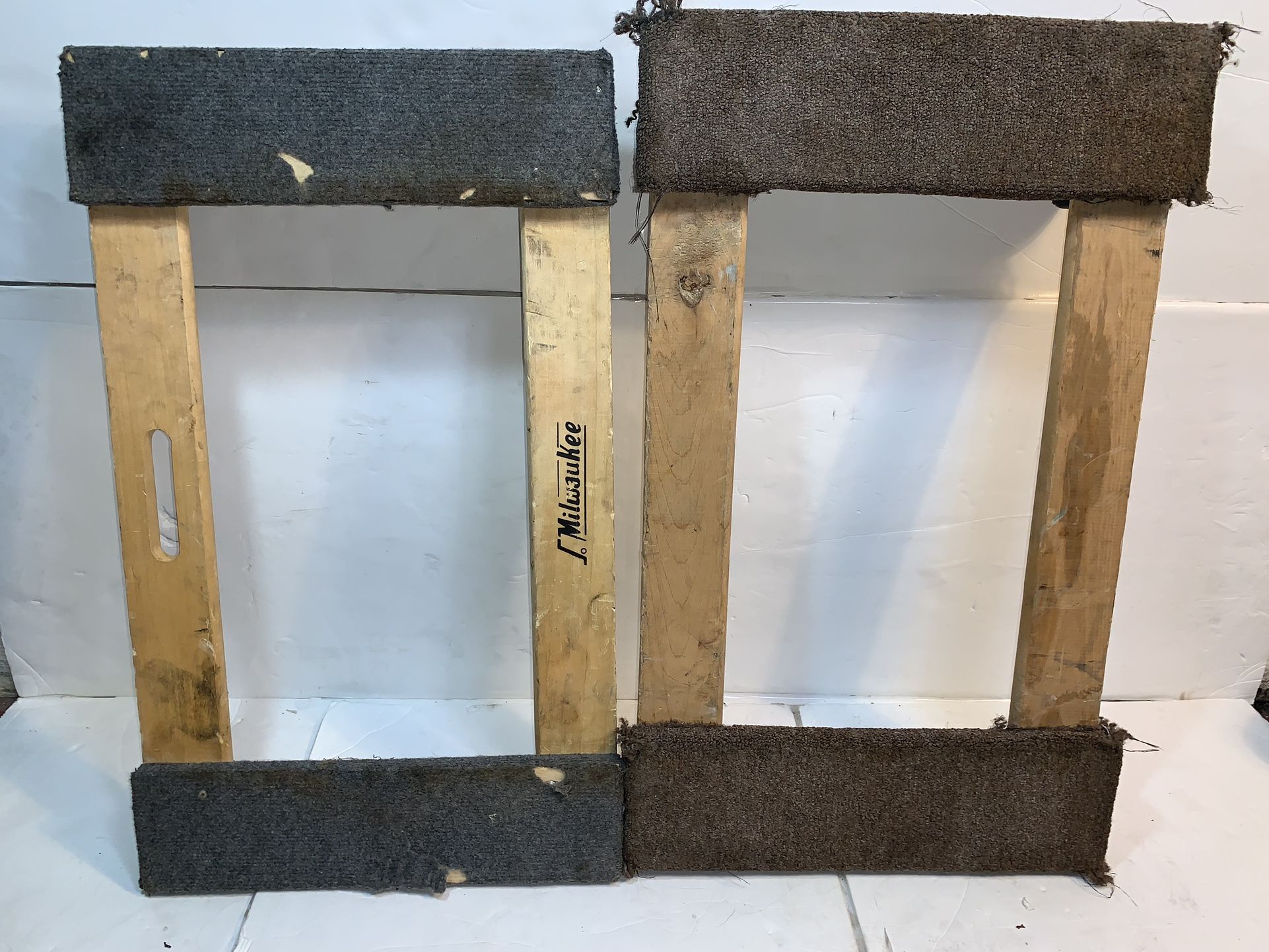 Pair of Milwaukee Furniture Dolly Hand Truck 4 Wheels Wood Material 1000lb Capacity 