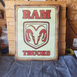 Ram Trucks Metal Sign 13"x16"