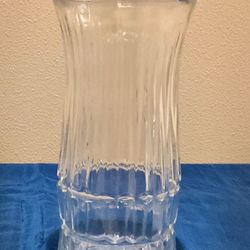 Vase Pressed Clear Glass - EO Brody Co Cleveland O USA