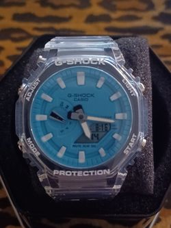 Womens Casio G-Shock Transparent Blue Watch