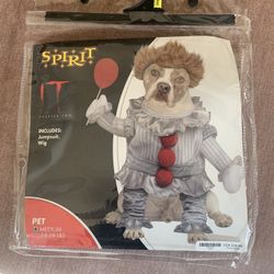 “IT” Pennywise Dog Costume Sz medium New 
