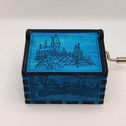 Harry Potter Wooden Crank Laser Engraved Musical Box 