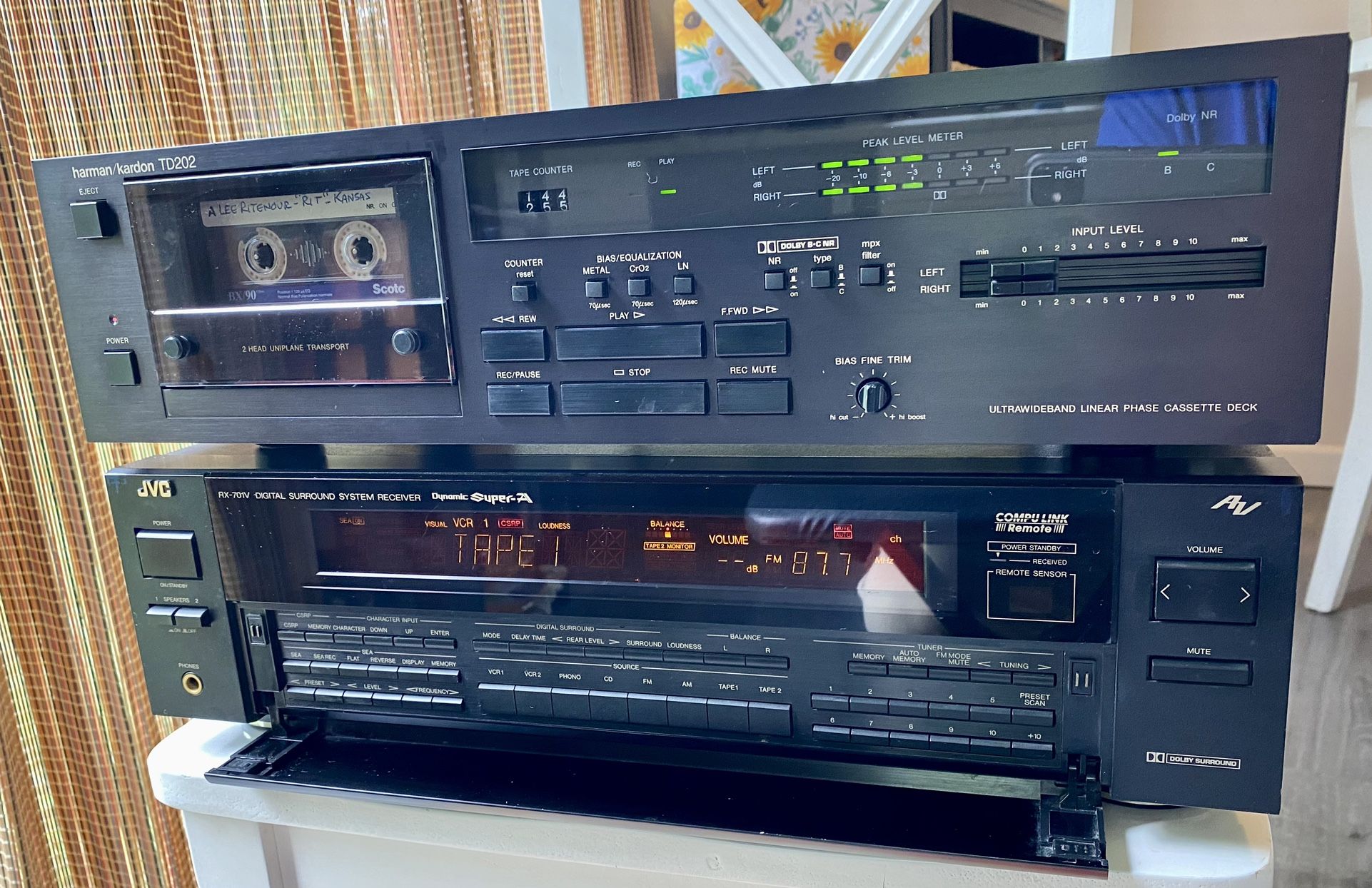 HARMAN KARDON TD-202 VINTAGE CASSETTE DECK/FULLY OPERABLE…