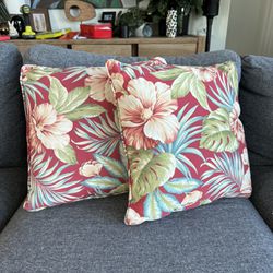 Pair of 16” Outdoor Square Pillows